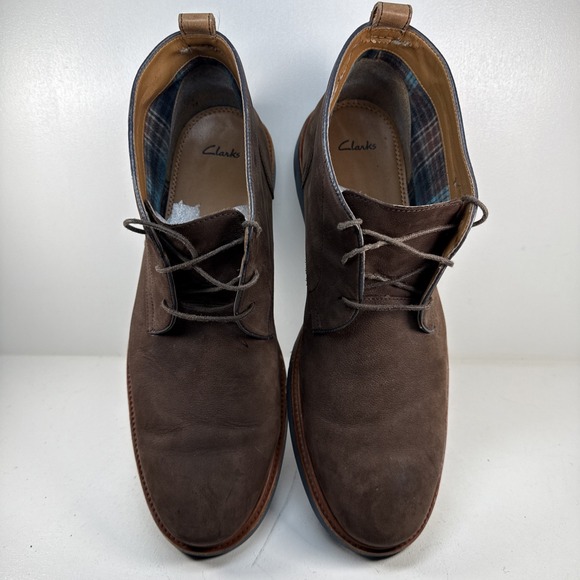 Clarks Other - Clarks‎ Mens Hommes Shoes Casual Lace Up Beeswax Brown Size 13M Boots
